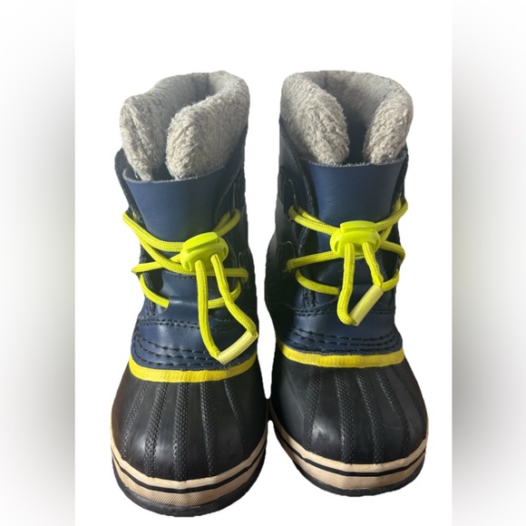 Sorel Yoot Pac TP Toddler Fall Winter Snow Boots Leather Waterproof Blue Sz 12 - Picture 1 of 12
